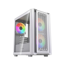 Powercase Mistral SM04 ARGB, mATX, 3x120mm ARGB, White, CMMSM04W-A3