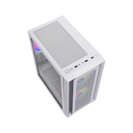 Powercase Mistral SM04 ARGB, mATX, 3x120mm ARGB, White, CMMSM04W-A3