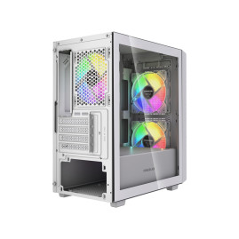 Powercase Mistral SM04 ARGB, mATX, 3x120mm ARGB, White, CMMSM04W-A3