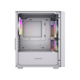 Powercase Mistral SM04 ARGB, mATX, 3x120mm ARGB, White, CMMSM04W-A3