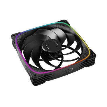 Комплект вентиляторов (3 шт.) Geometric Future Squama 2503RB-14 Reverse Black / 140mm, PWM, 2100 RPM, 71.80 CFM, 34.0 dBA, 5V ARGB / 1F2503R314000