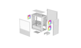 Deepcool CH360 WH, mATX, 3x120mm ARGB, White