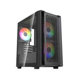 Powercase Mistral SM04 ARGB, mATX, 3x120mm ARGB, Black, CMMSM04B-A3