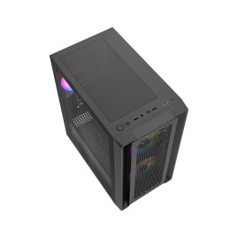 Powercase Mistral SM04 ARGB, mATX, 3x120mm ARGB, Black, CMMSM04B-A3