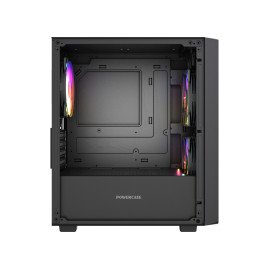 Powercase Mistral SM04 ARGB, mATX, 3x120mm ARGB, Black, CMMSM04B-A3
