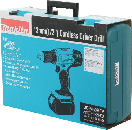 Дрель-шуруповерт Makita DDF453RFE аккум. патрон:быстрозажимной (кейс в комплекте)