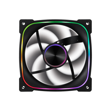 Вентилятор 1STPLAYER FN7 Black / 120mm ARGB 3pin 5V PWM 4pin 12V 600-1800rpm 39.4cfm 28.95dBA / FN7-BK / BULK