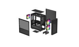 Deepcool CH360, mATX, 3x120mm ARGB, Black