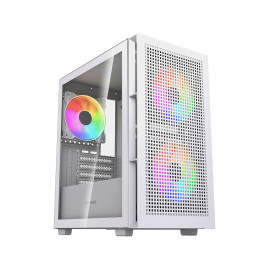 Powercase Mistral SM05 ARGB, mATX, 3x120mm ARGB, White, CMMSM05W-A3