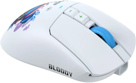 A4Tech Bloody R73 Pro, беспроводная, 26000dpi, белый/рисунок