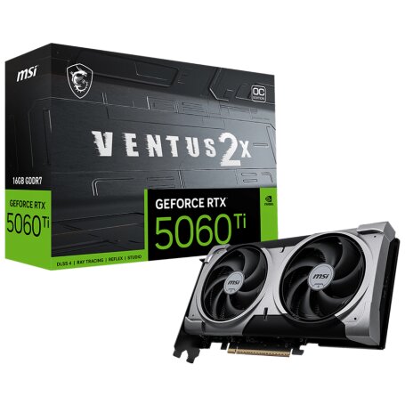 MSI NVIDIA GeForce RTX 5060 Ti VENTUS 2X OC PLUS 16GB GDDR7 128bit 3xDP HDMI 2FAN (RTX 5060 Ti 16G VENTUS 2X OC PLUS)