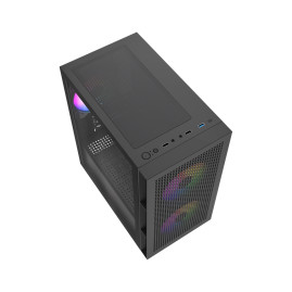 Powercase Mistral SM05 ARGB, mATX, 3x120mm ARGB, Black, CMMSM05B-A3