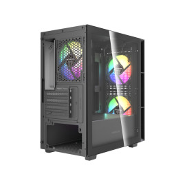 Powercase Mistral SM05 ARGB, mATX, 3x120mm ARGB, Black, CMMSM05B-A3