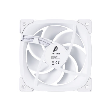 Вентилятор 1STPLAYER FN7 White / 120mm ARGB 3pin 5V PWM 4pin 12V 600-1800rpm 39.4cfm 28.95dBA / FN7-WH / BULK