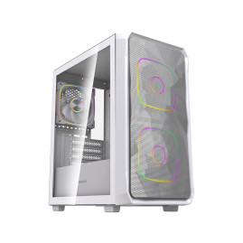 Powercase Mistral SM06 ARGB, mATX, 3x120mm ARGB, White, CMMSM06W-A3
