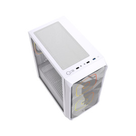 Powercase Mistral SM06 ARGB, mATX, 3x120mm ARGB, White, CMMSM06W-A3