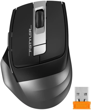 A4Tech Fstyler FG35S, беспроводная, 2000dpi, серый/черный