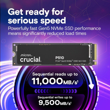 Crucial P510 1TB M.2 2280 PCIe Gen5x4 CT1000P510SSD8