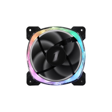 Вентилятор 1STPLAYER FS7R Black / 120mm Reverse ARGB 3pin 5V PWM 4pin 12V 600-800rpm 47.65cfm 32.2dBA / FS7R-BK / BULK