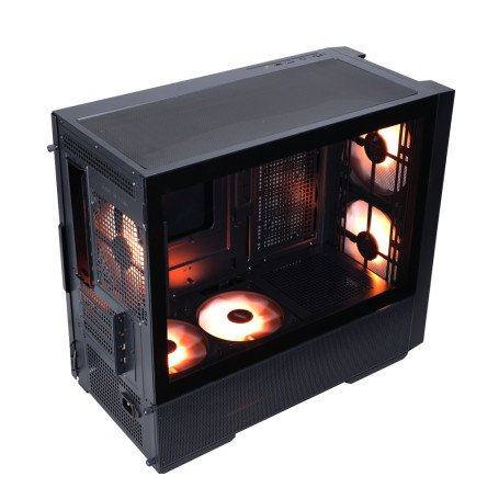 1STPLAYER AU6 ARGB, mATX, 3x120mm ARGB, Black, AU6-BK-2FA7-14-2FA7R-1FA7