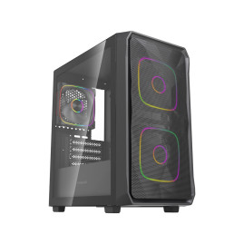 Powercase Mistral SM06 ARGB, mATX, 3x120mm ARGB, Black, CMMSM06B-A3