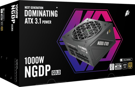 1STPLAYER NGDP GOLD 1000W, ATX 3.1, 80 PLUS Gold, PCIe 5.1, Black, HA-1000BA4