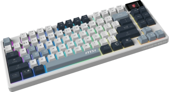 Клавиатура MSI Forge GK600 механическая беспроводная (белый/синий)