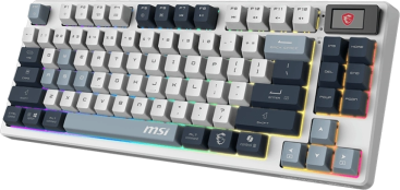 Клавиатура MSI Forge GK600 механическая беспроводная (белый/синий)