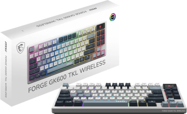 Клавиатура MSI Forge GK600 механическая беспроводная (белый/синий)