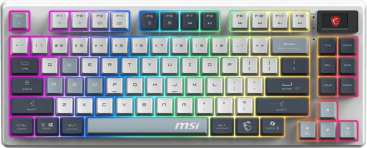 Клавиатура MSI Forge GK600 механическая беспроводная (белый/синий)