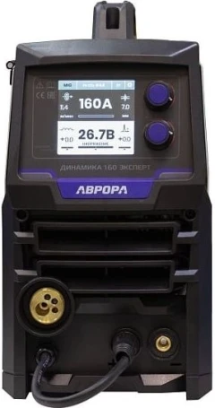Сварочный полуавтомат Aurora Динамика 160 Эксперт инвертор TIG/МIG/МAG/MMA 6.44кВт