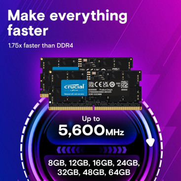 Crucial 48GB DDR5 5600 SO-DIMM CT48G56C46S5