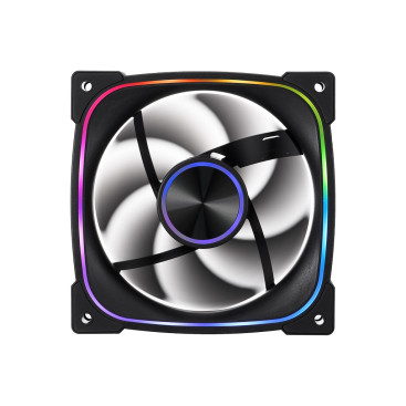 Вентилятор 1STPLAYER FN7R Black / 120mm ARGB 3pin 5V PWM 4pin 12V 600-1800rpm 38.39cfm 31.28dBA / FN7R-BK / BULK