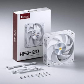 Вентилятор JONSBO HF3-120W 120х120х30мм (40шт/кор, PWM, 300-2800об/мин, белый) Retail